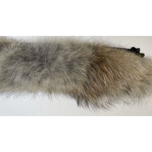 Canada Goose coyote fur trim replacement Green authentic collar S/ M NWOT - Picture 6 of 10